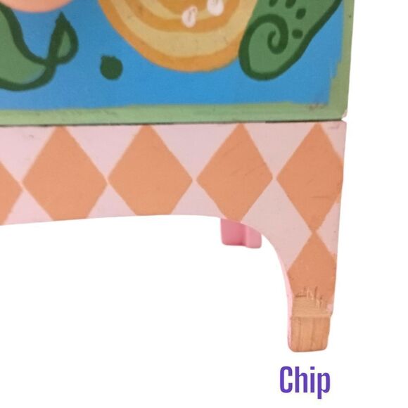 Milson & Louis Hand Painted Jewelry Box Chest Of Drawers Colorful Shabby READ - Picture 7 of 16